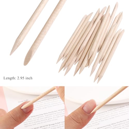Mini Nail File and Orange Stick Set for Press On Nails - 20PCS