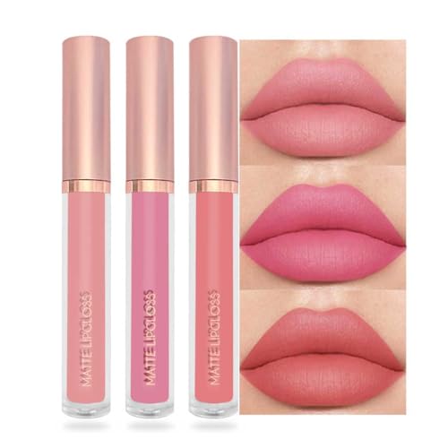 BestLand 3PCS Soft Nude Liquid Lipstick Set - Matte & Waterproof