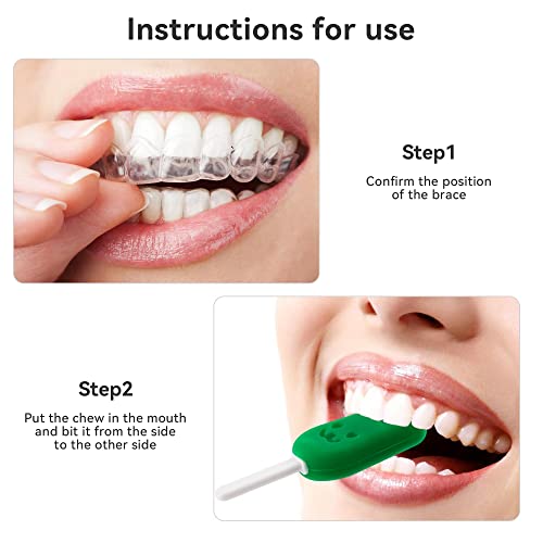DLENP Corn Silicone Chewies with Handle for Invisalign - 10 Pcs Mint Flavor
