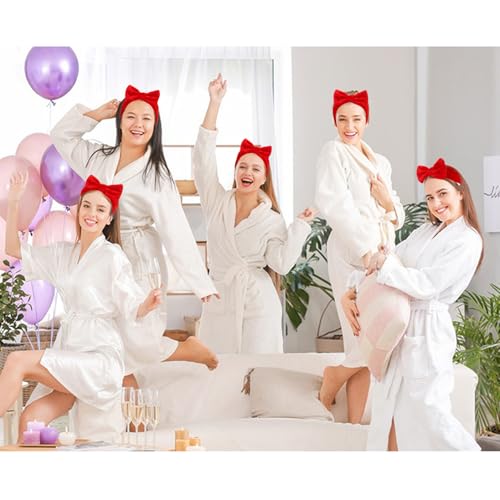 Jaciya Coral Fleece Spa Headband for Skincare & Makeup - 8 Pack