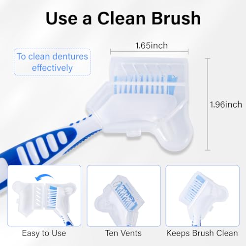 4-Pack Portable Denture Brush Covers with Ventilation Holes