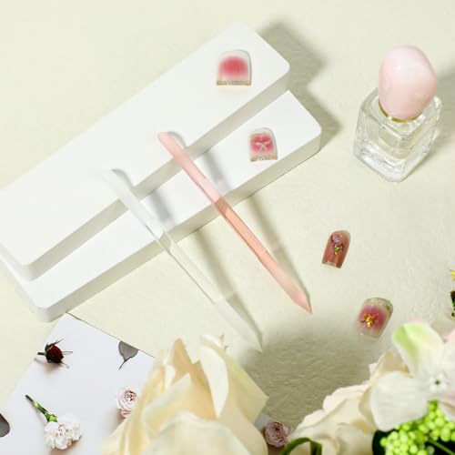 Glass Cuticle Pusher Set - Double-Headed Nail Trimmer & Remover