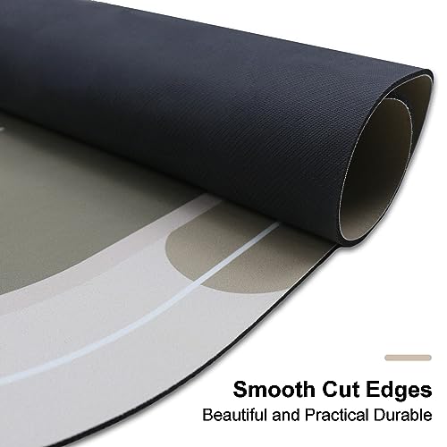 Quick-Drying Non-Slip Rubber Bath Mat - Super Absorbent Diatomaceous Earth, 16.9x26.7in, Dark Grey