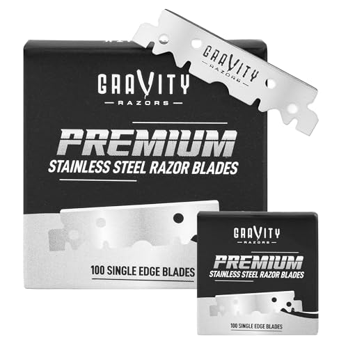 Gravity Razors 100-Count Premium Swedish Steel Razor Blades