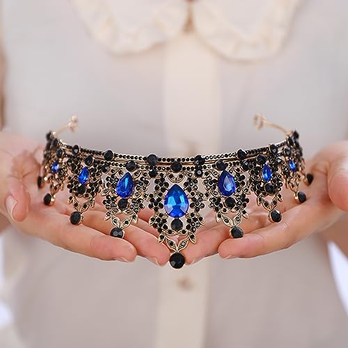 Baroque Queen Crystal Rhinestone Headband - Vintage Gothic Hairpiece