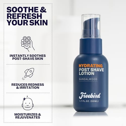 Freebird Post Shave Lotion for Men - Soothing Aftershave Gel, 50mL