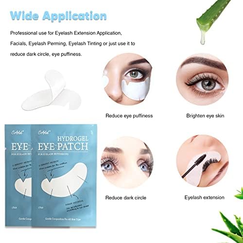 C. ARTIST 100 Pairs V-Shaped Eyelash Extension Under Eye Gel Pads Kit with Collagen & Aloe Vera, Professional Lash Supplies