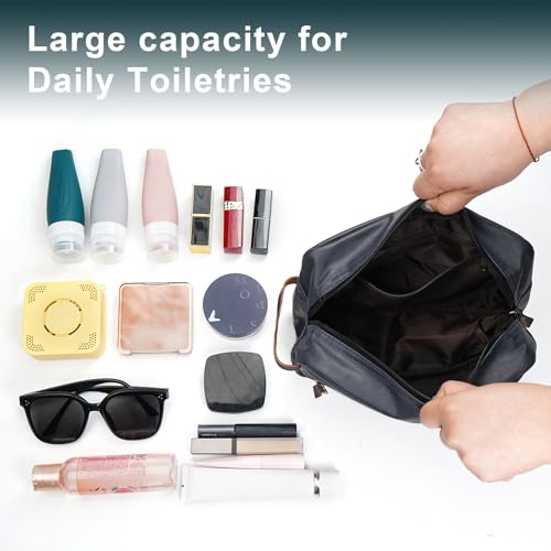 Wohlbege Men's Large Travel Toiletry Bag - Waterproof Bathroom Organizer