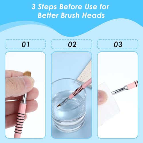 Prasacco Acrylic Nail Brush Set - 2 Professional Kolinsky Brushes