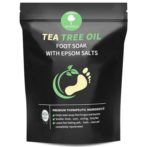 Tea Tree Oil Foot Soak - Epsom Salt Bath for Tired Feet, 16 oz