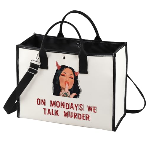 Bailey Makeup Bag - On Mondays We Talk Murder Zipper Pouch (TALK MURDER BG)