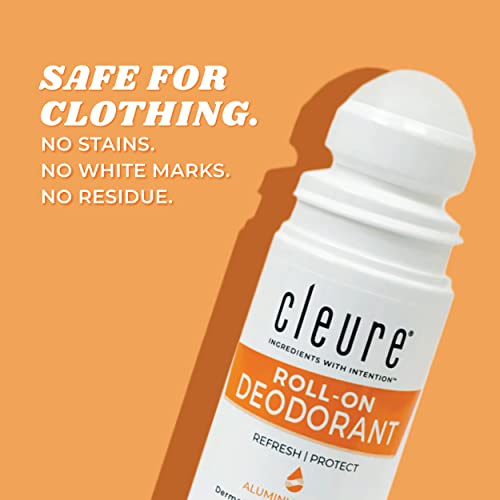 Cleure Aluminum Free Deodorant for Sensitive Skin, 3 oz Roll-On