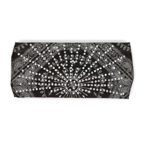 Milwaukee Leather Bling Wide Headband for Women - MLA8004-BLACK