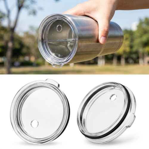 Spill Proof Tumbler Lids with Straws - 2 Pack for YETI 30 oz