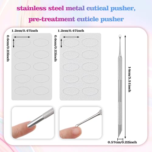 Dual-Ended Cuticle Scraper Tool for Nail Care with Case