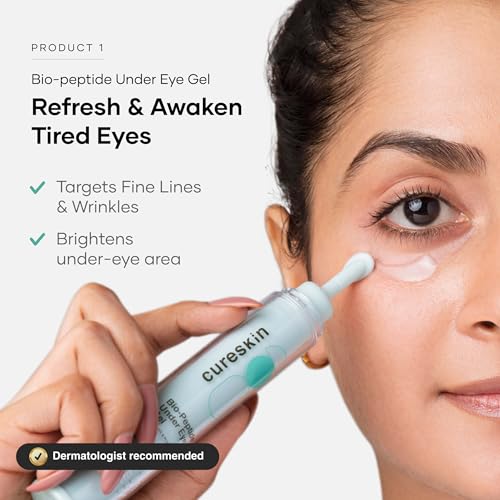 Cureskin 3-in-1 Skin Radiance Kit: Under Eye Gel, D-Tan Mask & Hydration Gel