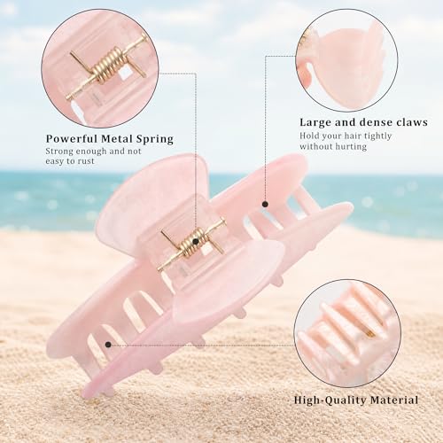 4 Pcs Acrylic Claw Clips for Hair, Non-Slip Strong Hold Hair Clips