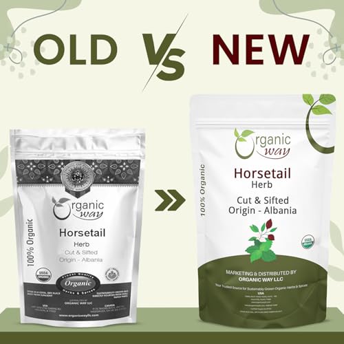 Organic Horsetail Herb Cut & Sifted Tea - 2 Ounce, USDA Organic