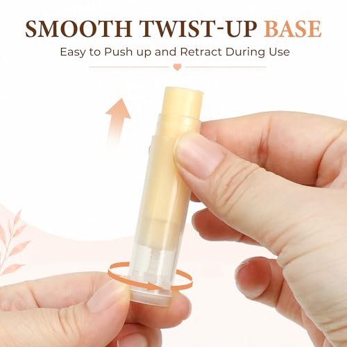 LotFancy 50PCS Clear Lip Balm Tubes, 5.5ml Refillable Containers