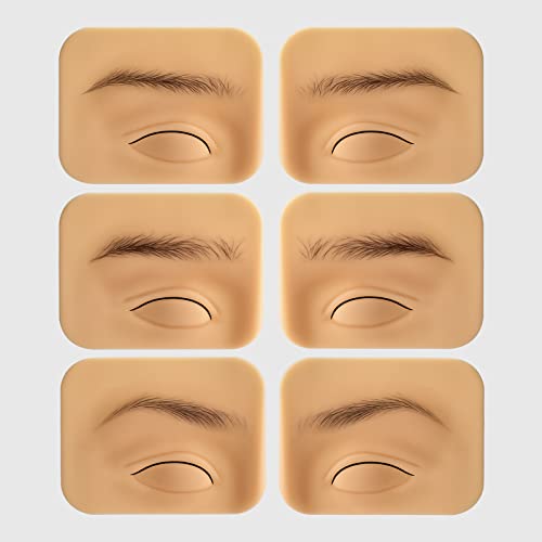 ATOMUS 3 Pairs Tattoo Practice Skin for Eyebrows & Eyeliner, Silicone Microblading Supplies