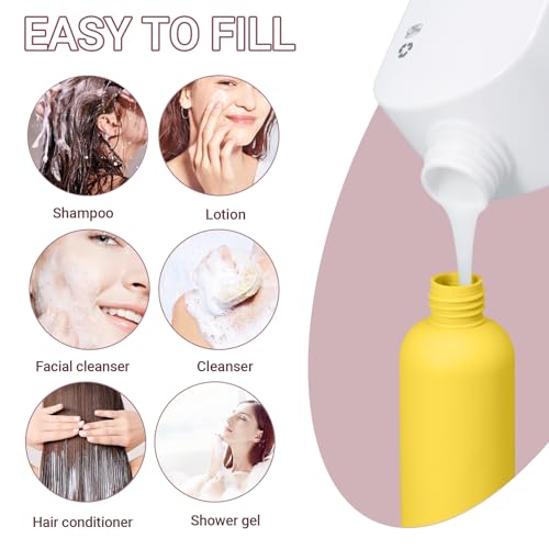 UMETASS 8.8oz Travel Shampoo Bottles, Leak-Proof Squeeze Containers, 4 Pack