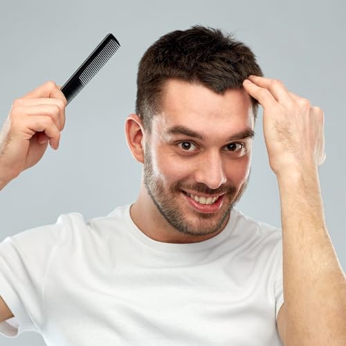 Carbon Fiber Barber Combs - 6 Pack Professional Styling Tools