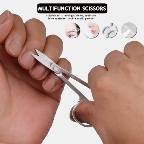 HANTEKAS Professional 5-Piece Travel Manicure Set - Stainless Steel Grooming Kit