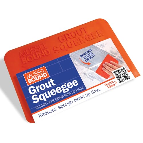 MusselBound Grout Squeegee - Ergonomic 3x5 Soft-Grip Tool