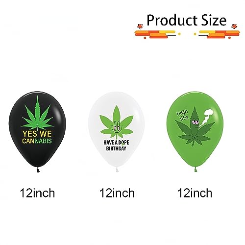 23-Piece Marijuana Themed Balloon Set for Parties
