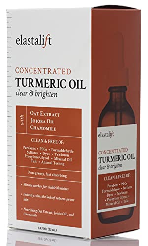 Elastalift Turmeric Face Oil Serum 1.8 Fl Oz for Bright, Clear Skin