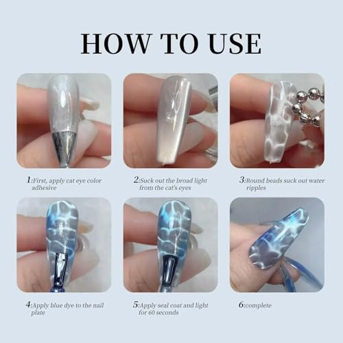20-Piece Cat Eye Nail Magnet Tool Set for Stunning Nail Art