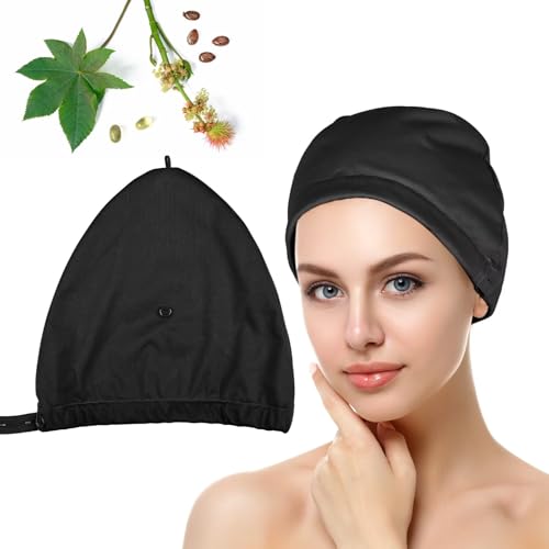 Paw Legend Castor Oil Pack Wrap - Black Overnight Hair Cap Cover (1 Count)