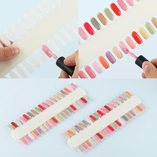 Nail Color Swatch Display Palettes 3 Sets 216 Tips - Clear Nail Tips & Color Testers