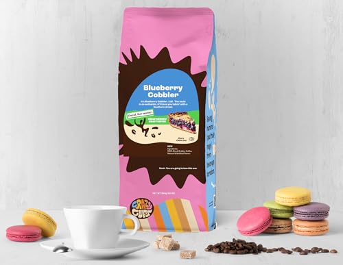 Crazy Cups Blueberry Cobbler Flavored Ground Decaf Coffee, 10 oz