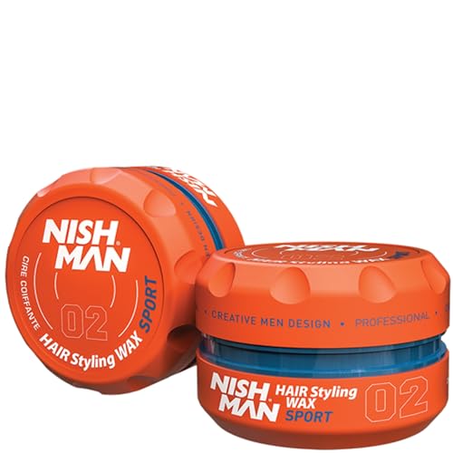 Nishman Hair Styling Wax Sport 02 - Strong Hold, Shiny Finish, 150ml