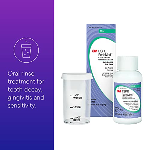 3M PerioMed Stannous Fluoride Oral Rinse Mint 0.63% Concentrate, 2.75 oz Pack of 1
