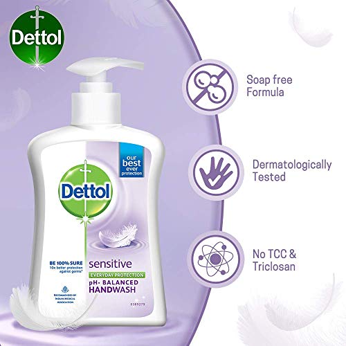 Dettol Liquid Sensitive Handwash 200ml with Free Original Pouch 175ml