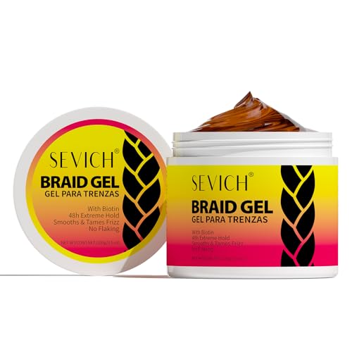 Biotin Braid Gel Extreme Hold - SEVICH Hair Styling Gel for Braids & Edges 3.5oz