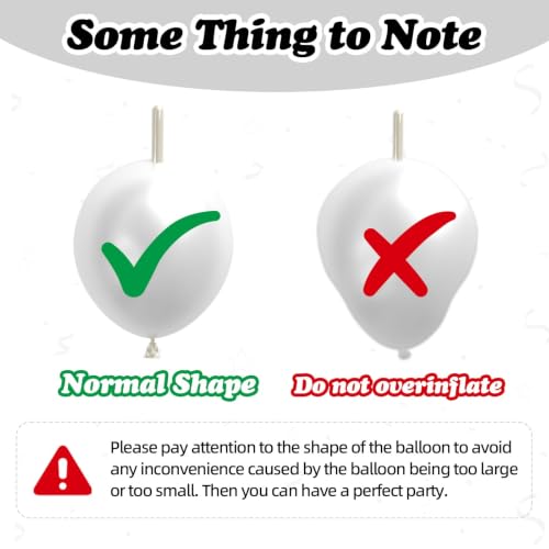 Pearl White Linking Balloons - 100pcs, 6 Inch for Events