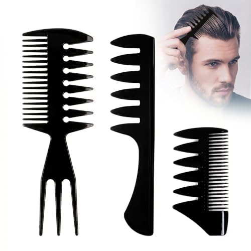 3-Piece Professional Hair Styling Comb Set for Men