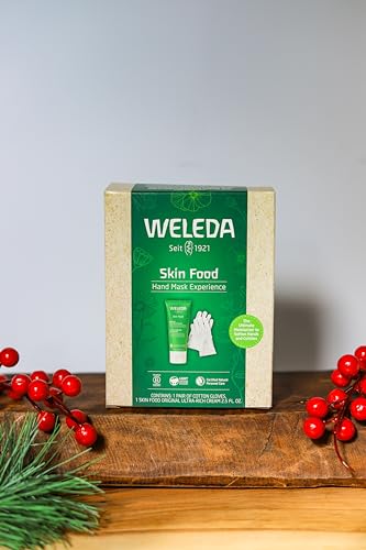 Weleda Skin Food Hand Mask Treatment Set with Cotton Gloves