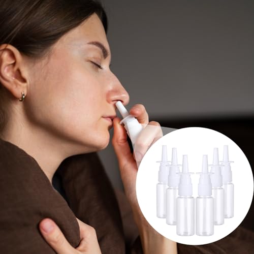 Simarro 6-Pack 20ml Reusable Nasal Spray Bottles with Fine Mist Nozzle