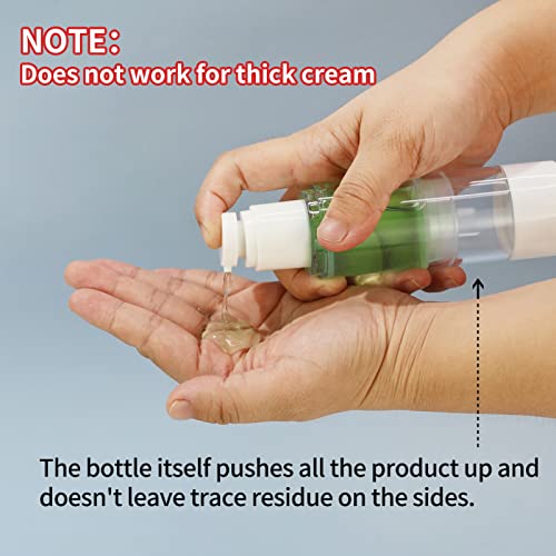 Longway 120ml Airless Pump Bottles - Refillable Travel Cosmetic Containers (6 Pack)