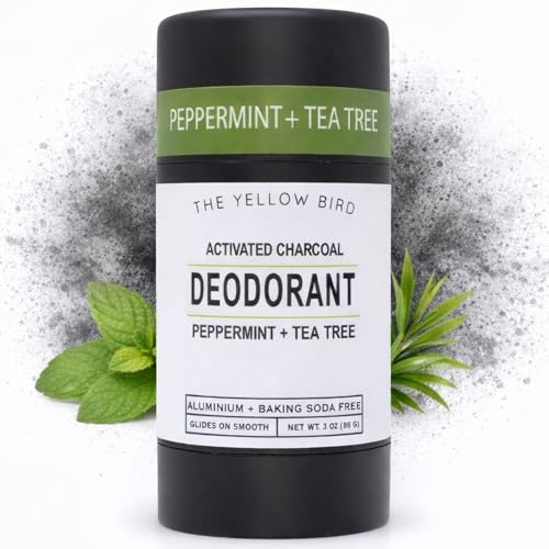 The Yellow Bird Natural Charcoal Deodorant - Aluminum & Baking Soda Free