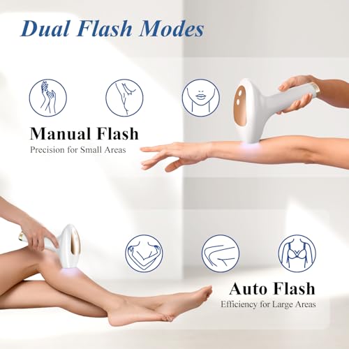 Xsoul Hair Removal with Cooling, Painless IPL Hair Removal Device for Women and Men, at-home Hair Remover for Armpits, Legs, Face, and Bikini Line