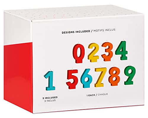 American Greetings Birthday Number Candles (12-Count) - Multi-Color