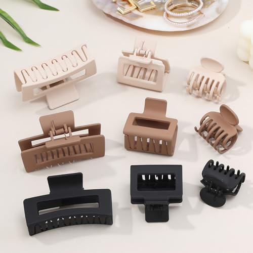 CHANDAT 9-Piece Hair Claw Clips Set - 3 Styles for All Hair Types
