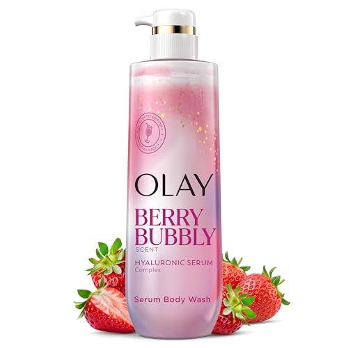 Olay Berry Bubbly Body Wash - Intensely Hydrating Serum with Hyaluronic Acid, 20 fl oz