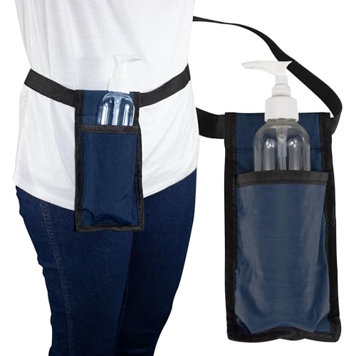 NRG Massage Holster - Adjustable Waist Belt for 8oz Massage Oil Bottles, Durable Nylon, Navy