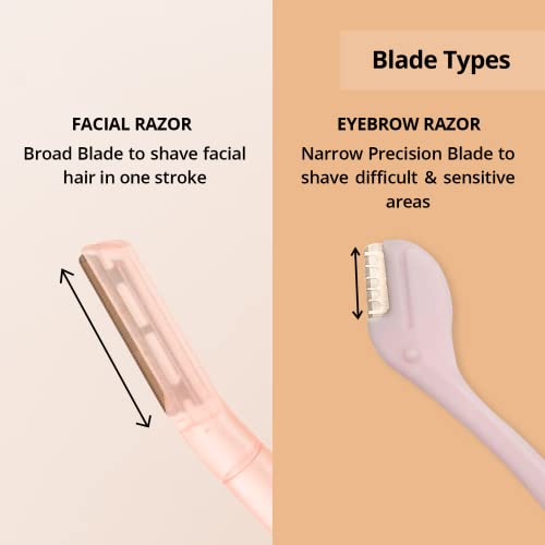 Carmesi Facial & Eyebrow Razor Set - Painless Hair Removal for Face & Brows